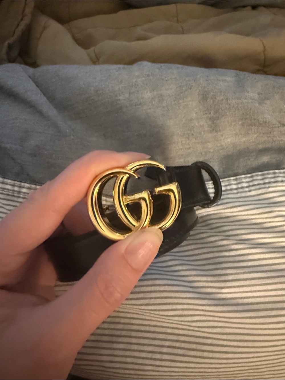 Gucci Black Thin Marmont Belt 85cm